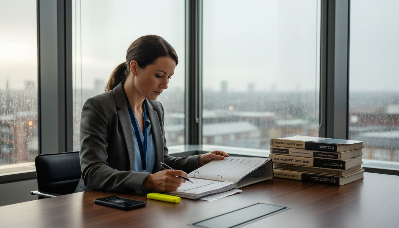 Health and Safety Gap Analysis 2026: Cut Incidents 30% Safety manager reviewing gap analysis checklist